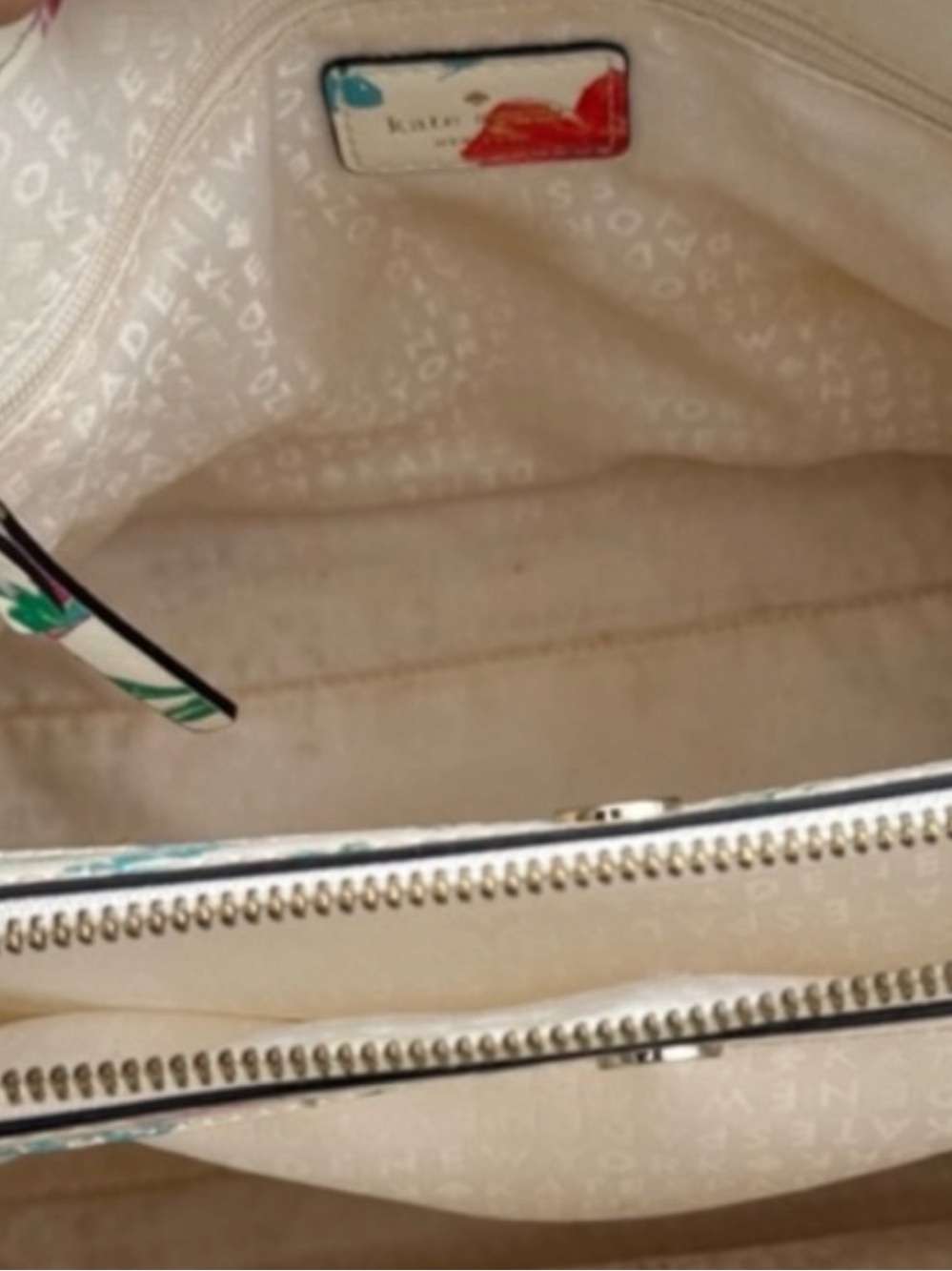 Kate Spade vintage Laurel Way Evangelie  hummingbird floral bag EUC - Picture 15 of 17
